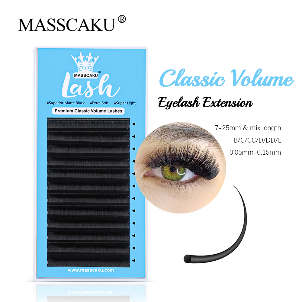 Eyelash Extension Review - Masscaku 0.05/0.07/0.10/0,15mm klassische regelmäßige Wimpern verlängerung