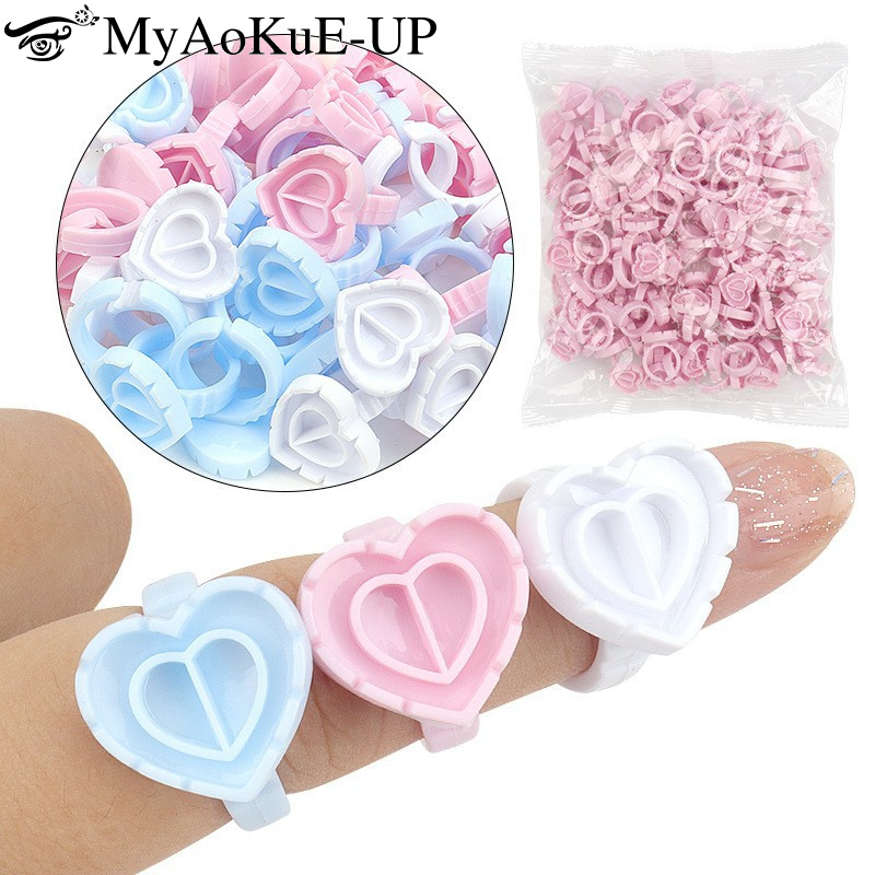 100Pcs Einweg Kleber Ring Halt – Eyelash Extension Fan Bewertung und Preis