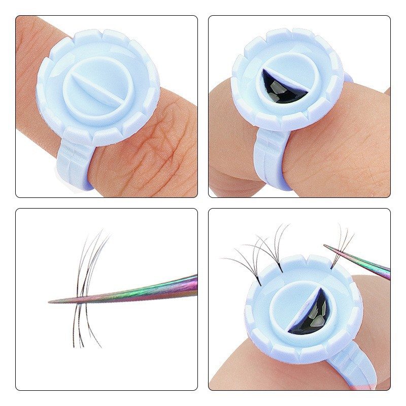 100Pcs Einweg Kleber Ring Halt – Eyelash Extension Fan Bewertung und Preis